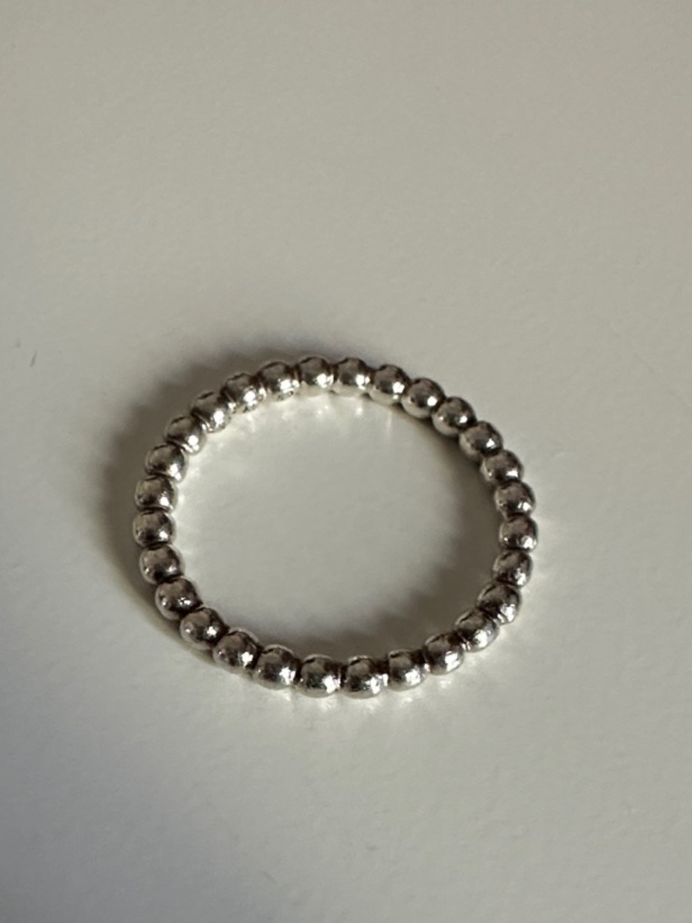 Pandora Silver Beaded Stack Ring 52